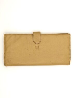 Loewe Tan Ultra-Soft Nappa Leather Continental Flap Wallet Vintage